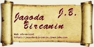 Jagoda Birčanin vizit kartica
